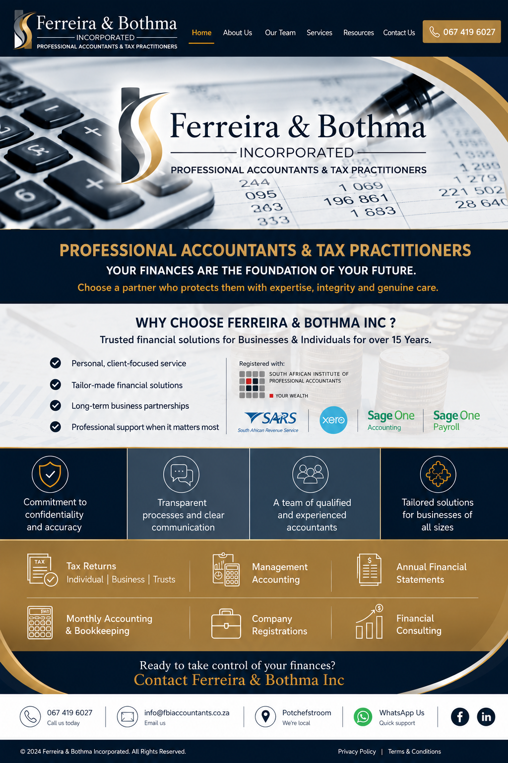 Ferreira & Bothma Incorporated — Professional Accountants & Tax Practitioners